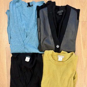 Four JCrew Sweaters - Cashmere and Wool- Size Small